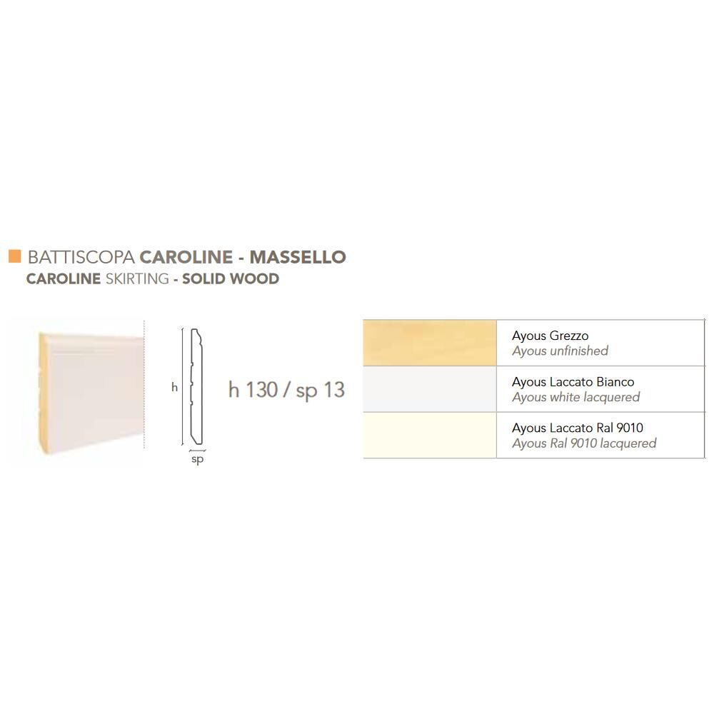 Battiscopa Caroline 130x13mm In Legno Massello Old Style!!! (prezzo al metro lineare) - Foto 1