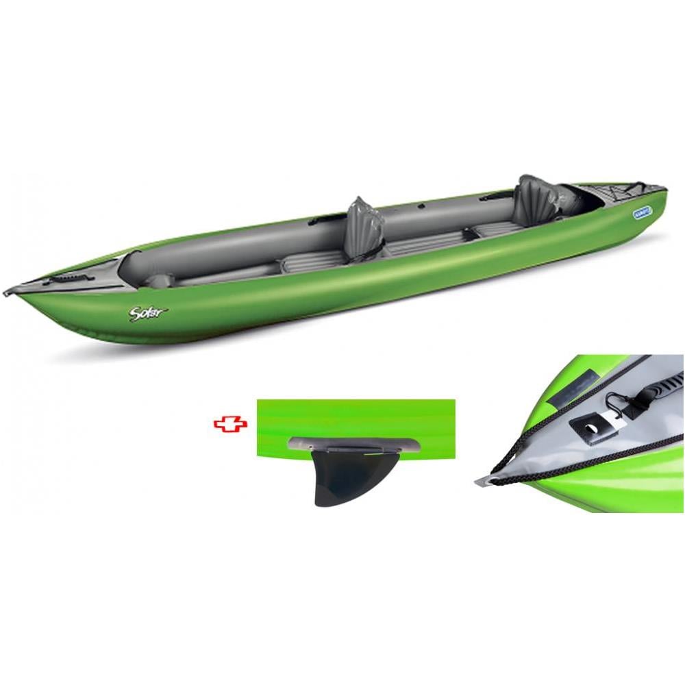 Canoa Gonfiabile Solar Verde Con Pinna 045383-g (1c/11c) - Foto 1