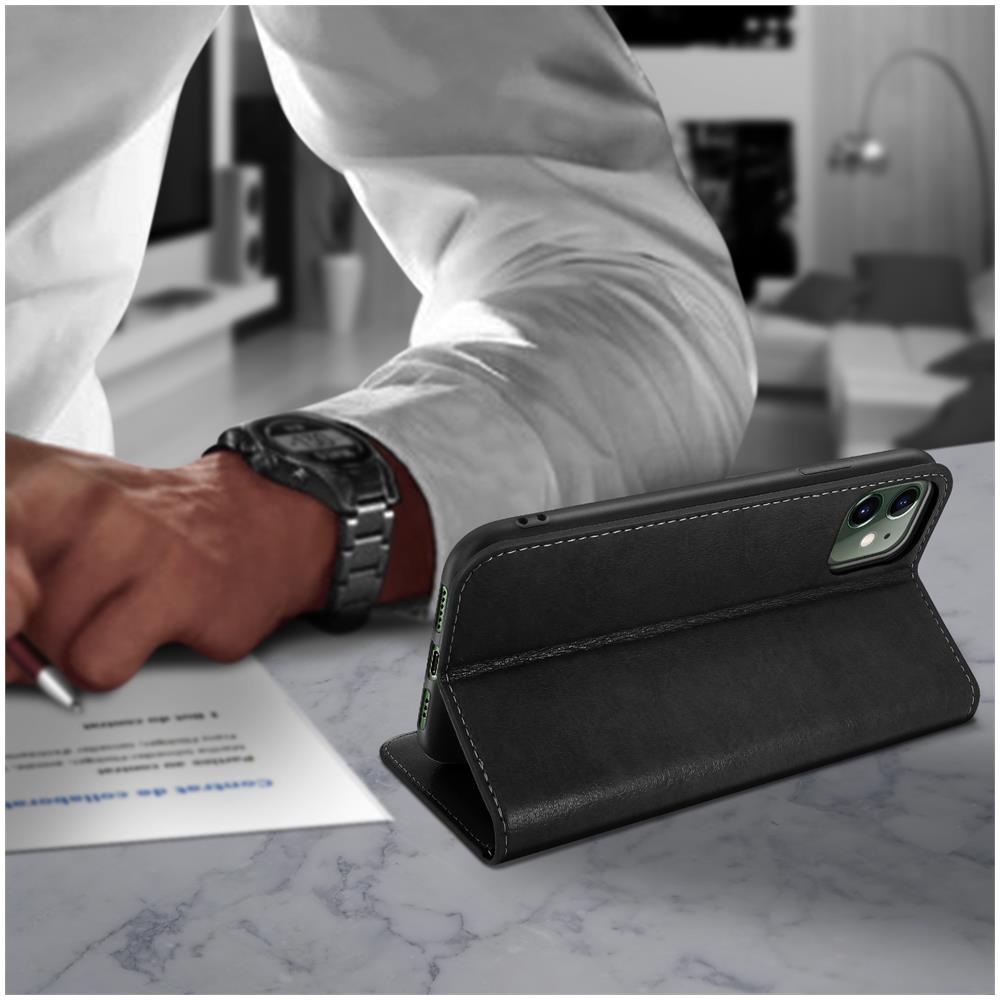 Custodia Apple Iphone 11pelle Portafoglio Funzione Stand - Nero - Foto 5