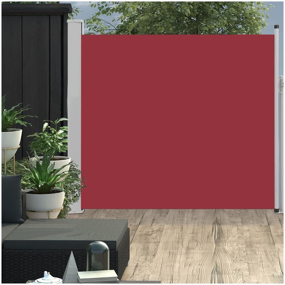 Tenda Laterale Retrattile Per Patio 170x300 Cm Rosso - Foto 1