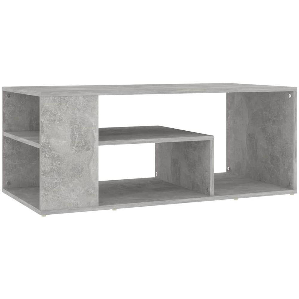 Tavolino Salotto Grigio Cemento 100x50x40 cm Legno Multistrato - Foto 2