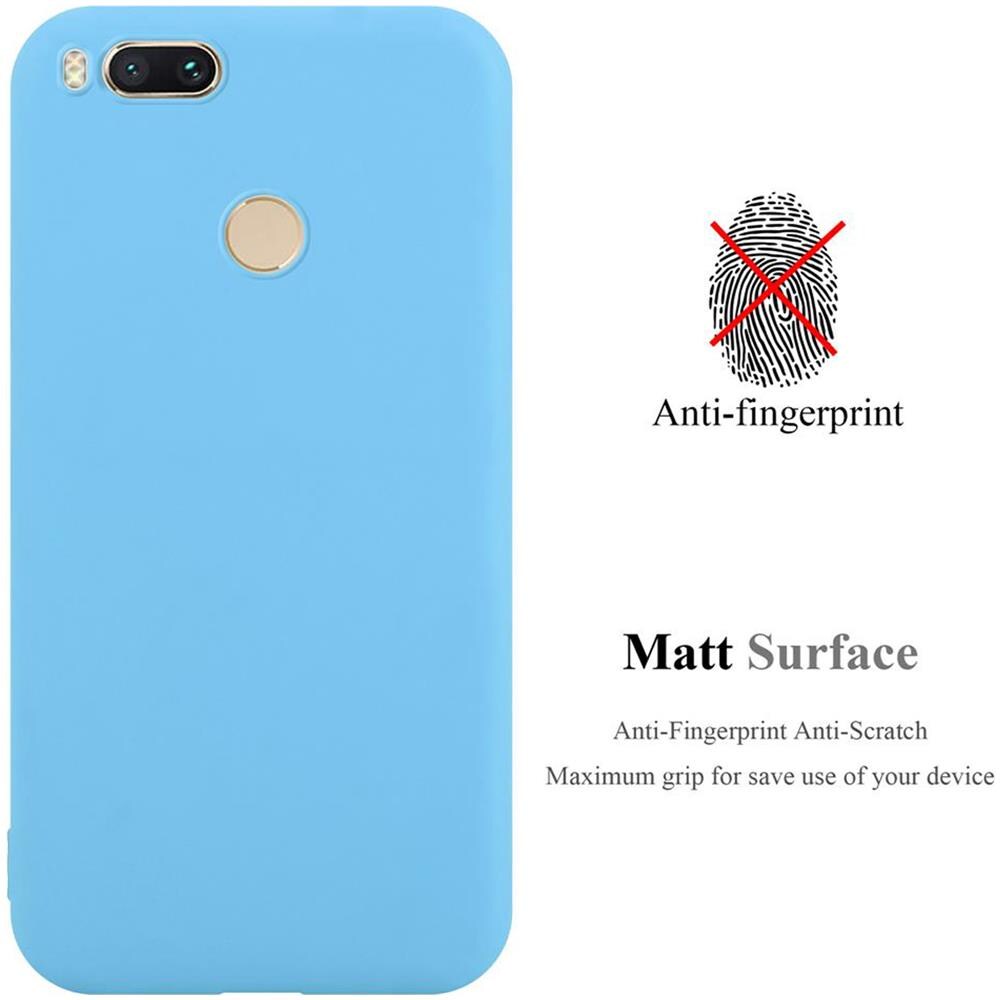 Custodia Compatibile Con Xiaomi 5x / A1 In Candy Blu - Coperchio Protettivo In Silicone Tpu Flessibile - Foto 2