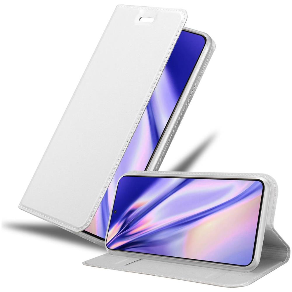 Custodia Compatibile Con Samsung Galaxy S21 Plus In Classy Argento - Coperchio Protettiva Con Chiusura Magnetica, Funzione Stand E Tasca Per Le Carte - Foto 1