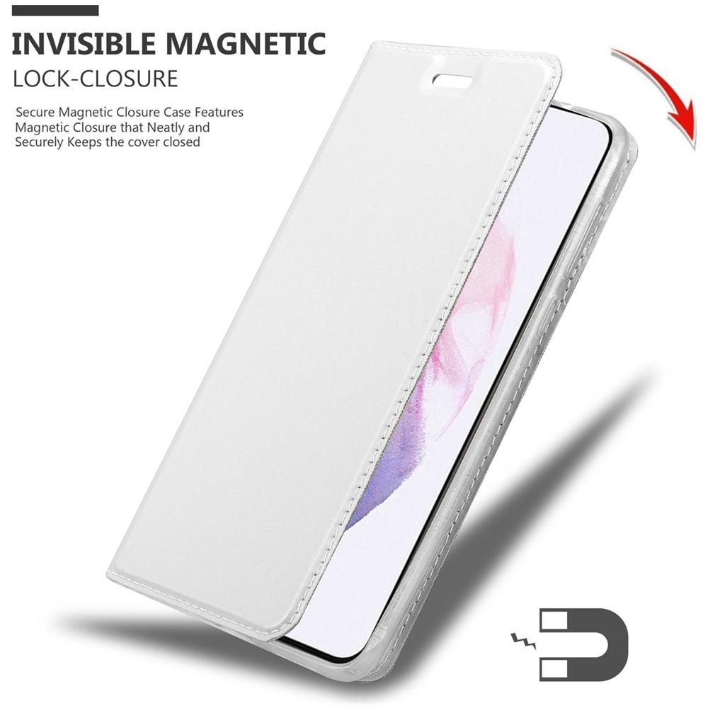 Custodia Compatibile Con Samsung Galaxy S21 Plus In Classy Argento - Coperchio Protettiva Con Chiusura Magnetica, Funzione Stand E Tasca Per Le Carte - Foto 8