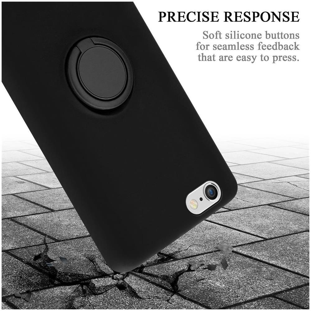 Cadorabo Custodia Compatibile Con Apple Iphone 6 Plus / 6s Plus In Liquid Nero - Coperchio Protettivo In Silicone Tpu Flessibile Con Anello - Foto 8