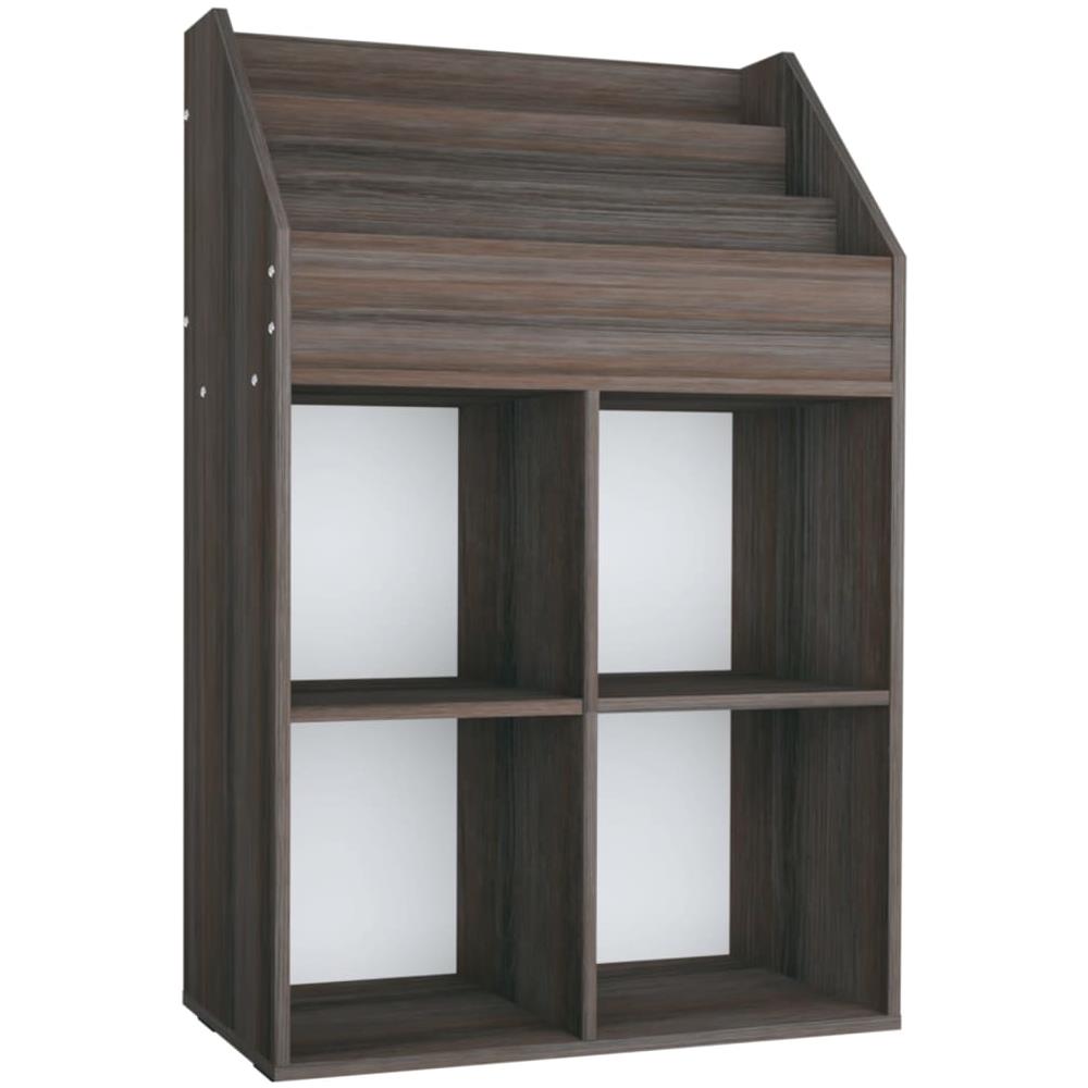 Portariviste Per Bambini Grigio E Sonoma 71x30x114cm Truciolato - Foto 2