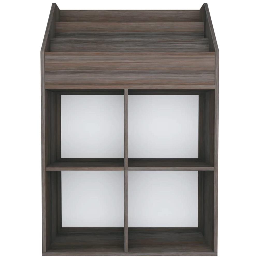 Portariviste Per Bambini Grigio E Sonoma 71x30x114cm Truciolato - Foto 3