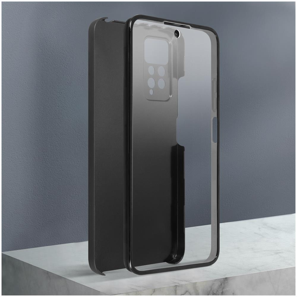 Cover Xiaomi Redmi Note 11 Pro 5g Retro Rigido E Fronte Flessibile - Nera - Foto 5