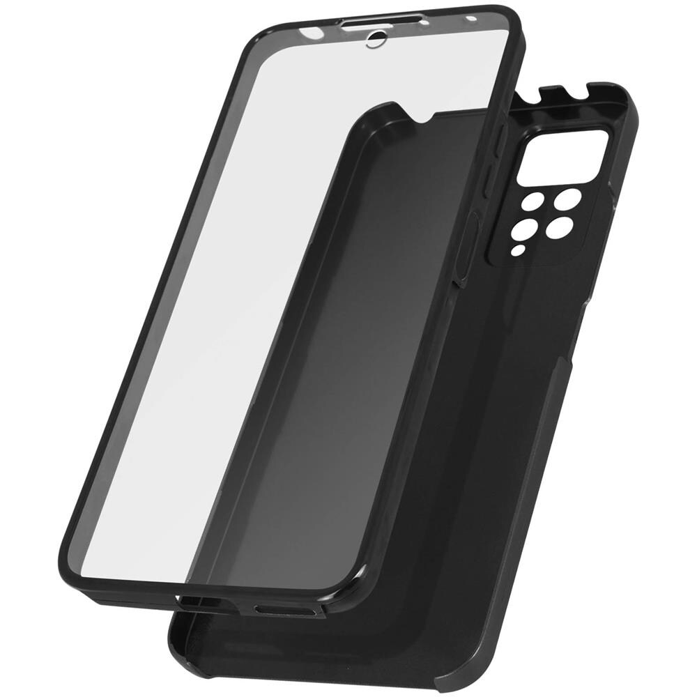 Cover Xiaomi Redmi Note 11 Pro 5g Retro Rigido E Fronte Flessibile - Nera - Foto 1