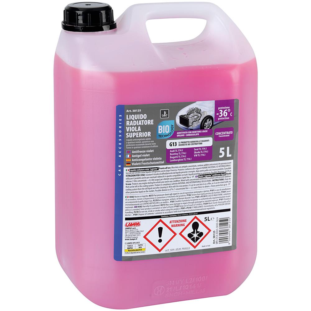 Superior-viola G13, Liquido Antigelo Radiatore Concentrato (-36c) - 5 L - Foto 1