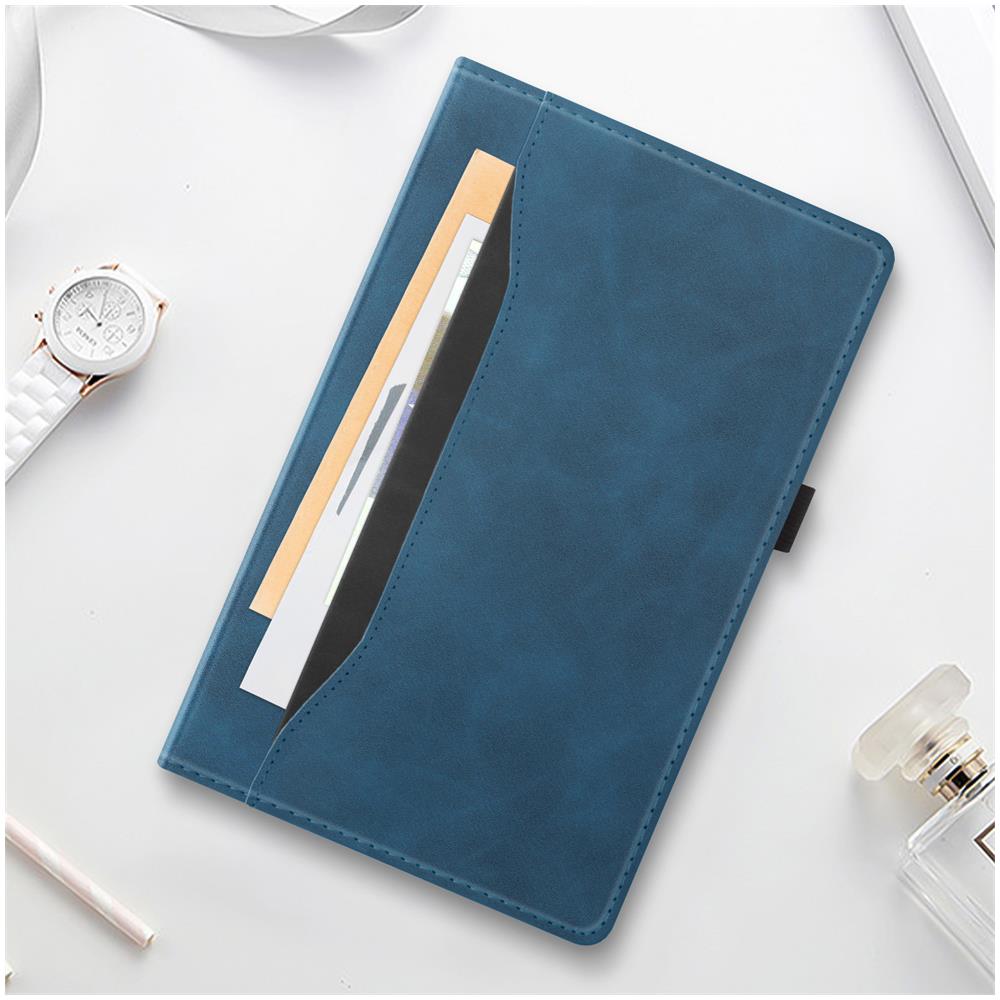 Custodia Per Samsung Tab A9 Plus Portafoglio Multi-scomparto Supporto Video Blu - Foto 5