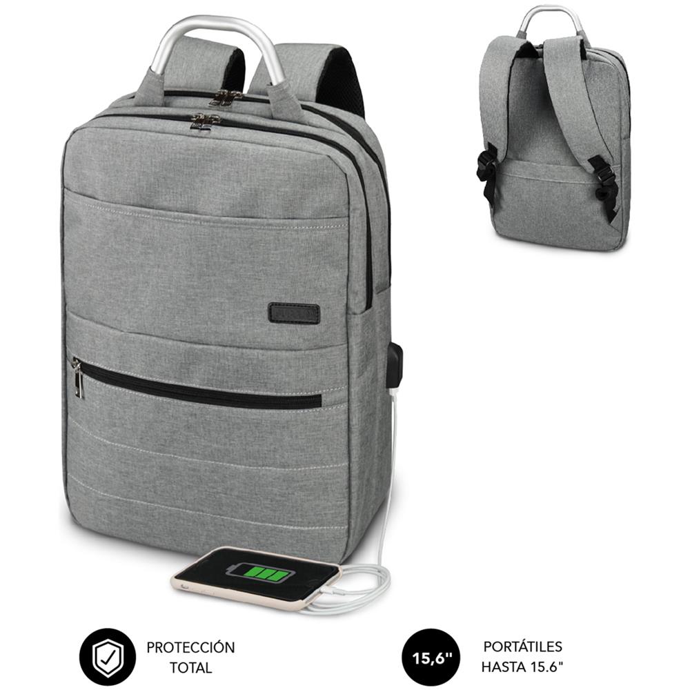 MOCHILA ELITE AIR PADDING 15.6'' GREY zaino Zaino casual Grigio Poliestere - Foto 1