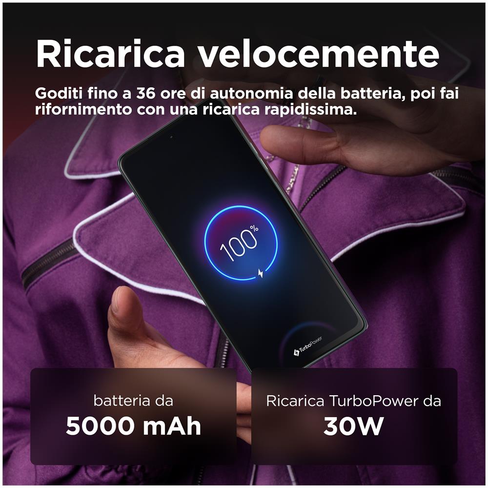 Moto G75 5G 256GB 8GB Ram Display 6.78" Dual SIM ibrida Android 14 USB tipo-C 5000 mAh Succulent Green - Foto 10