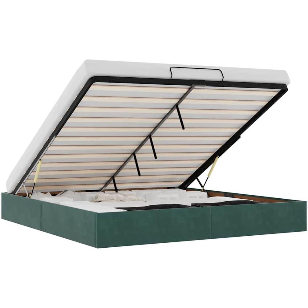 Struttura Letto Pouf senza Materasso 160x200 cm in Velluto - Foto 1