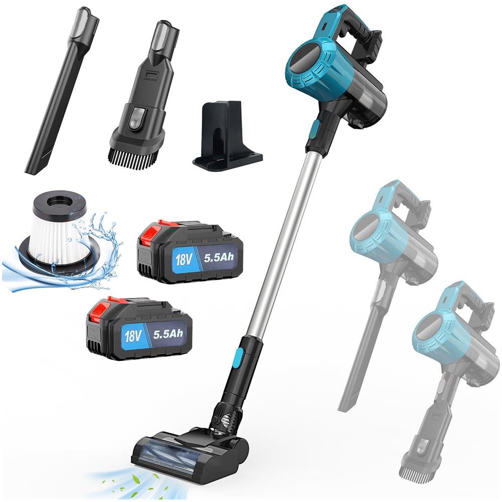 Aspirapolvere Portatile Senza Fili, Potente Aspirapolvere Con 2 Batterie Da 18v - Foto 1