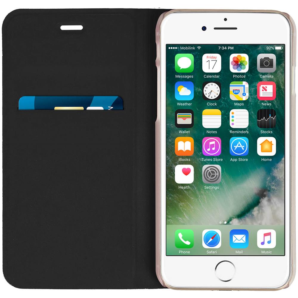 Custodia Per Apple Iphone 7 / 8 - Flip Book Cover Nero - Foto 2