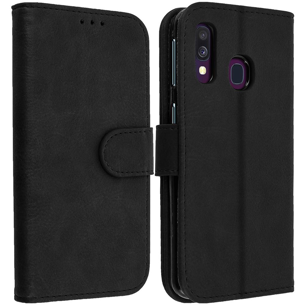 Custodia Samsung Galaxy A40 Portacarte Funzione Supporto Cover Silicone - Nero - Foto 1