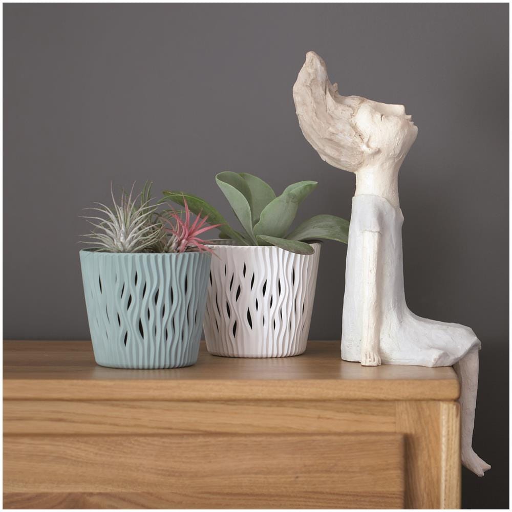 Vaso Da Fiori Prosperplast Sandy Round Flowerpot Dsr260 - Colore Mocca - Foto 3