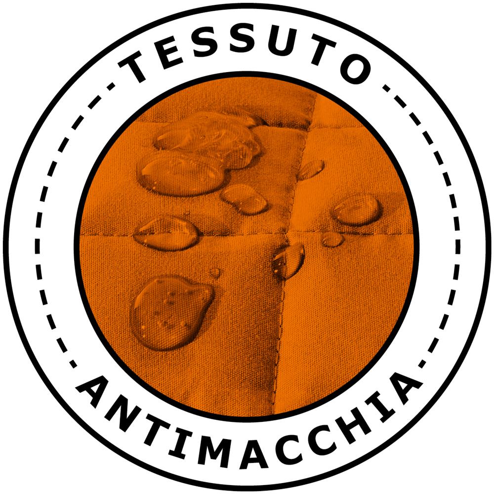 Copridivano Con Penisola Destra / sinistra Trapuntato Tinta Unita Antimacchia Reversibile 3 Posti Arancio - Foto 5
