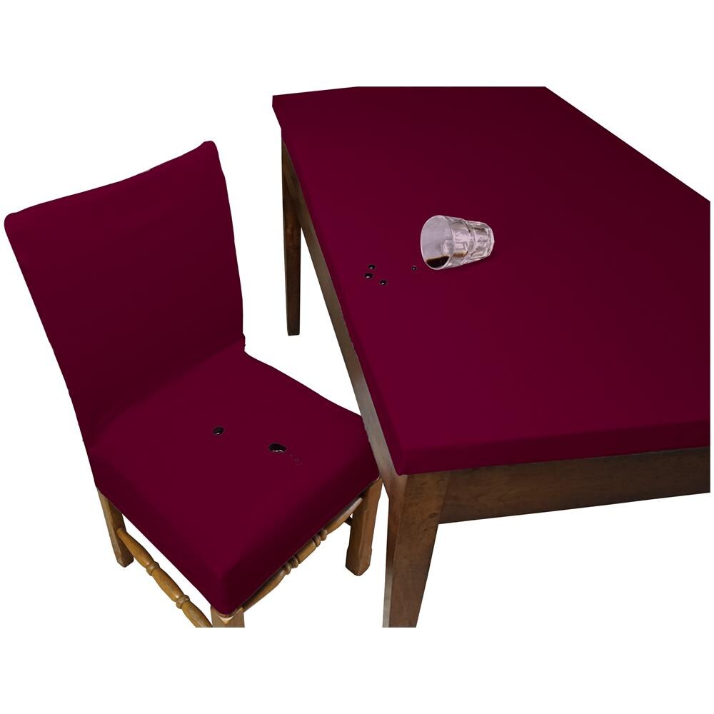 Set 4 Vestisedia Quadrato Antimacchia Made In Italy Bordeaux - Foto 1