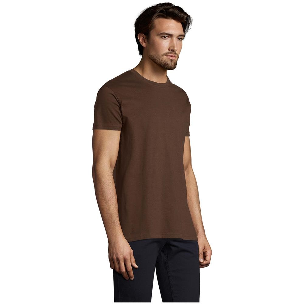 T-shirt Girocollo Da Uomo Modello Imperiale Taglia S Colore Marrone Cioccolato - Foto 3