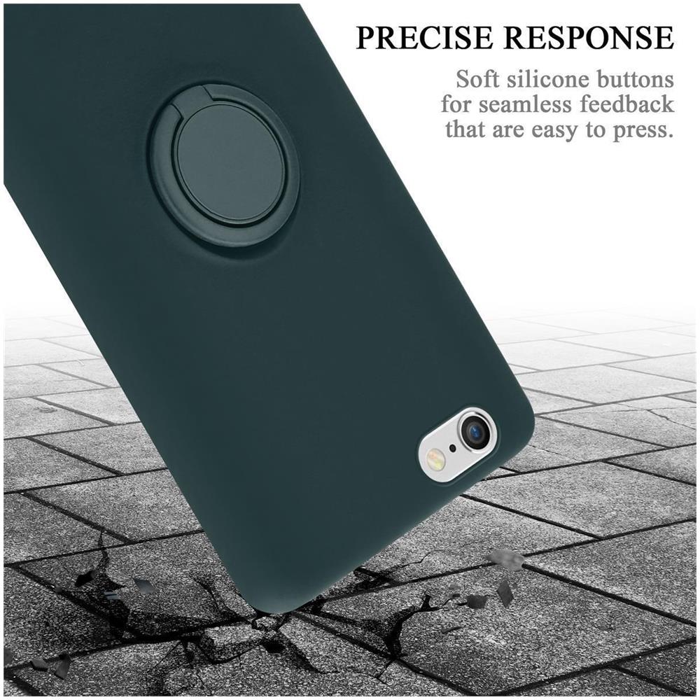 Cadorabo Custodia Compatibile Con Apple Iphone 6 / 6s In Liquid Verde - Coperchio Protettivo In Silicone Tpu Flessibile Con Anello - Foto 8