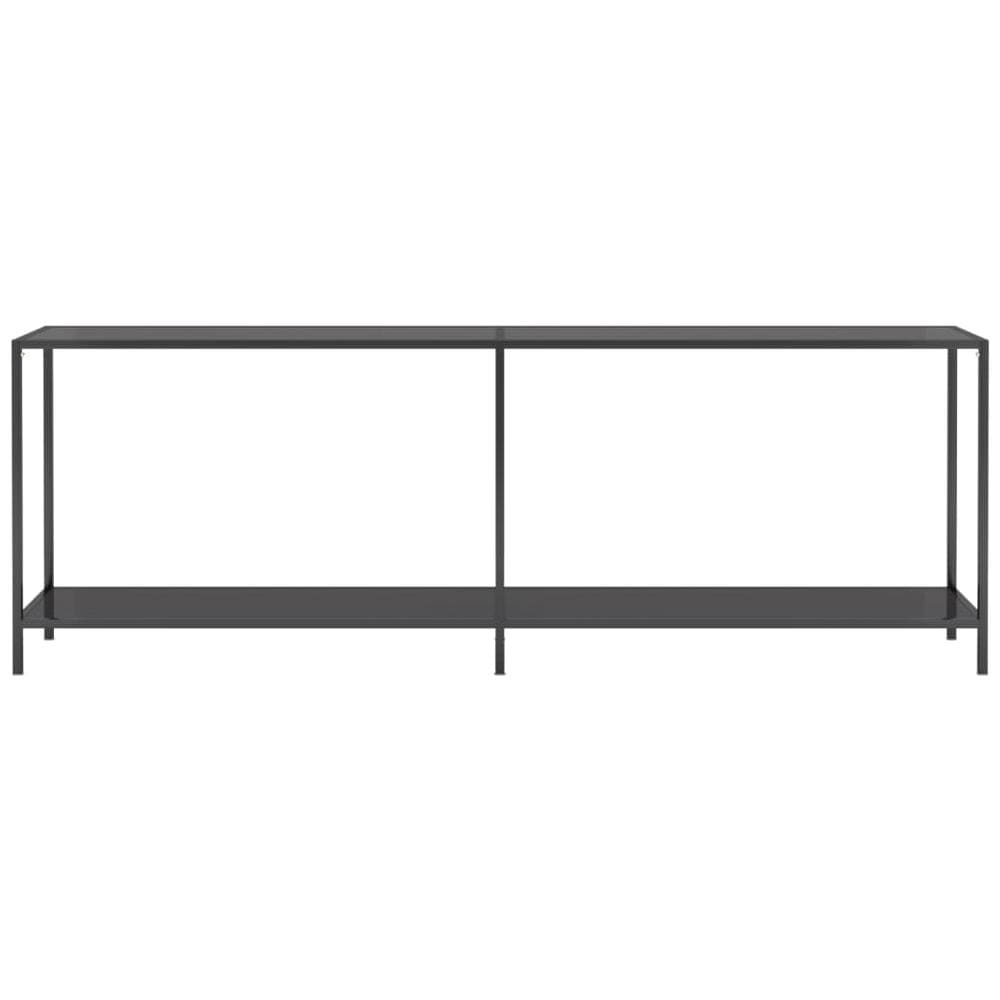 Tavolo Consolle Nero 220x35x75,5 Cm In Vetro Temperato - Foto 3