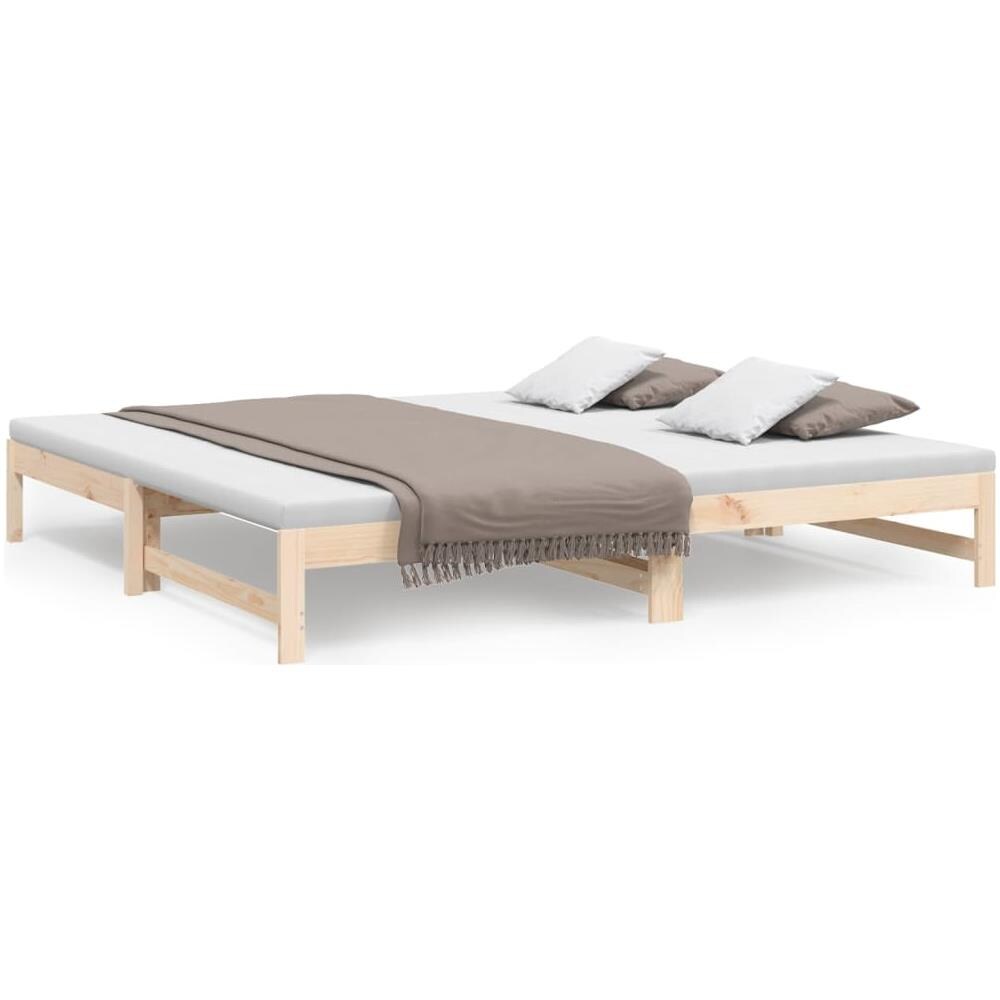 Dormeuse Estraibile 2x (90x200) Cm Legno Massello Di Pino - Foto 2