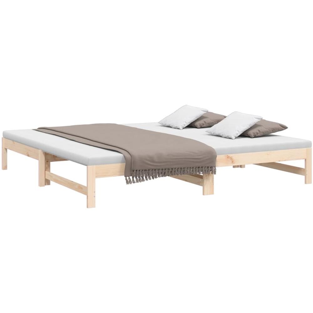 Dormeuse Estraibile 2x (90x200) Cm Legno Massello Di Pino - Foto 3