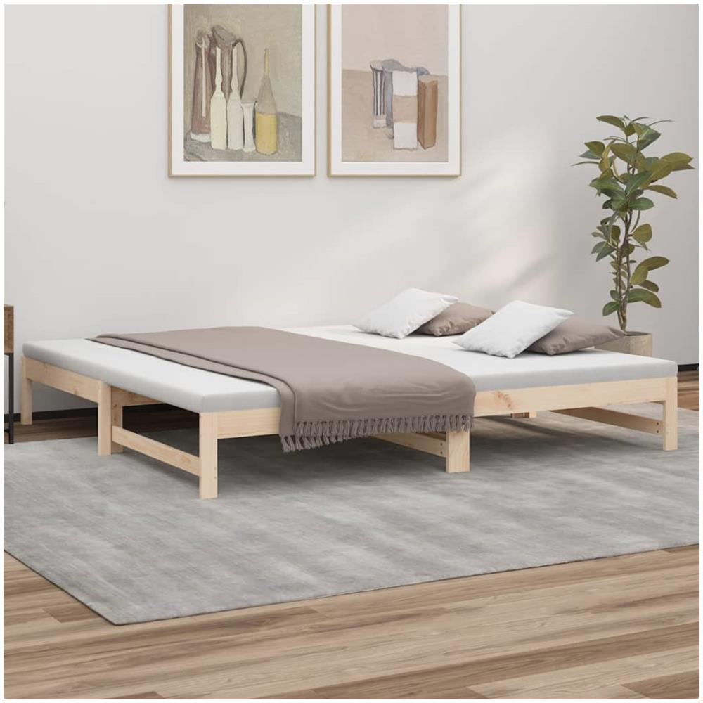 Dormeuse Estraibile 2x (90x200) Cm Legno Massello Di Pino - Foto 1