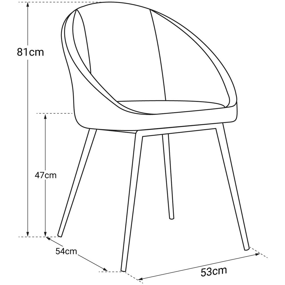 Set Di 2 Sedie Vintage Diane In Velluto Grigio - Foto 2
