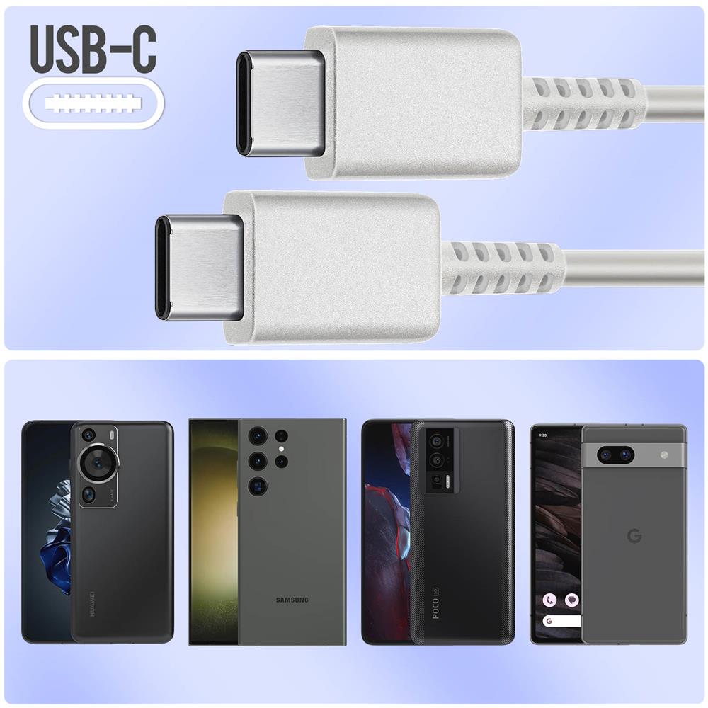 Cavo Usb-c / Usb-c Originale Samsung Ep-da905bw Ricarica E Trasferimento 5a 1m - Foto 2