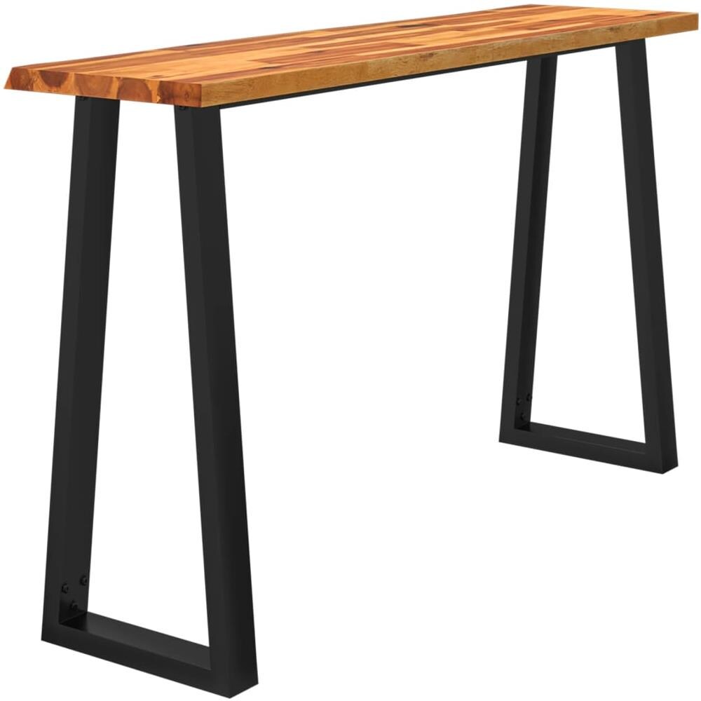 Tavolo Consolle Bordi Vivi 140x40x80 cm Legno Massello Acacia - Foto 3