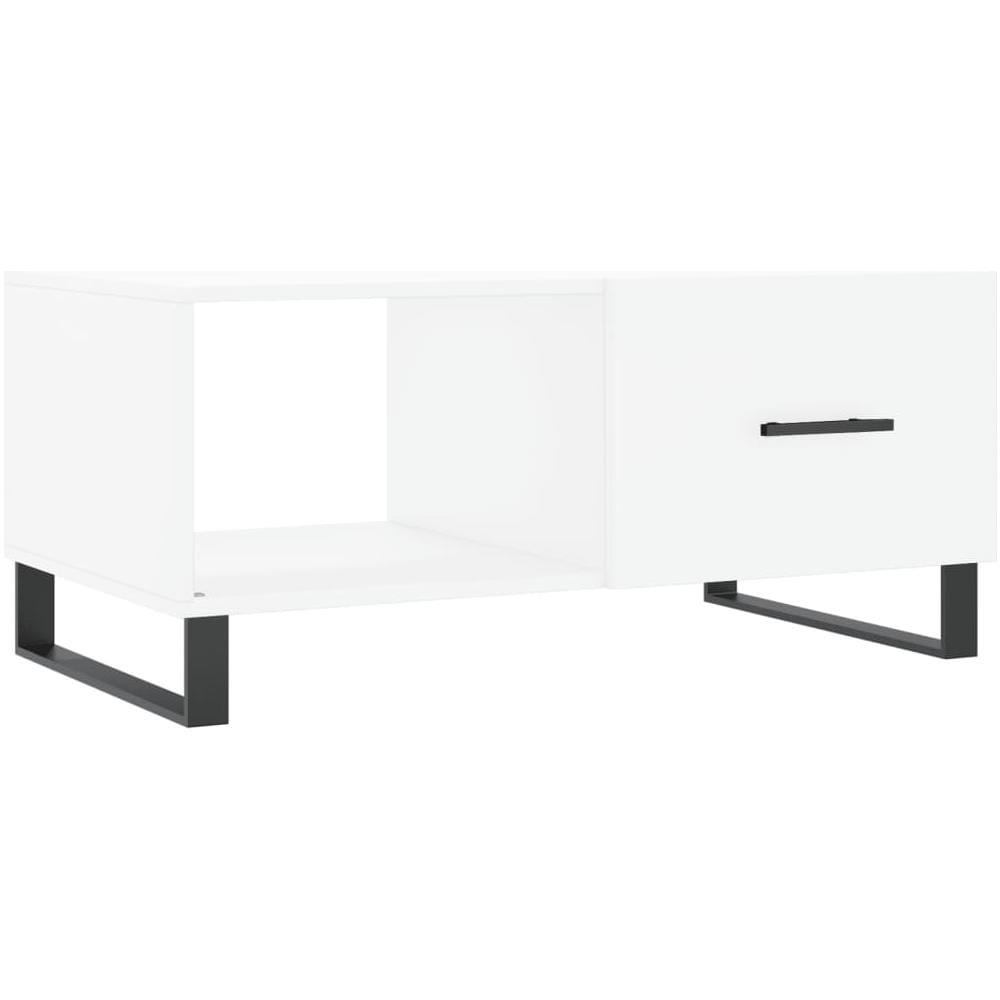 Tavolino Da Salotto Bianco 90x50x40 Cm In Legno Multistrato - Foto 2