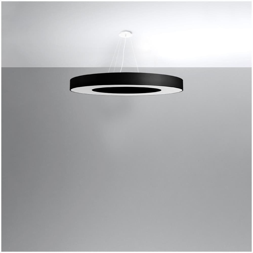 Lampadario Saturno Slim 90 Nero Sl. 0798 - Minimalista Lampadari Nero 102x90x90 Cm - Foto 2