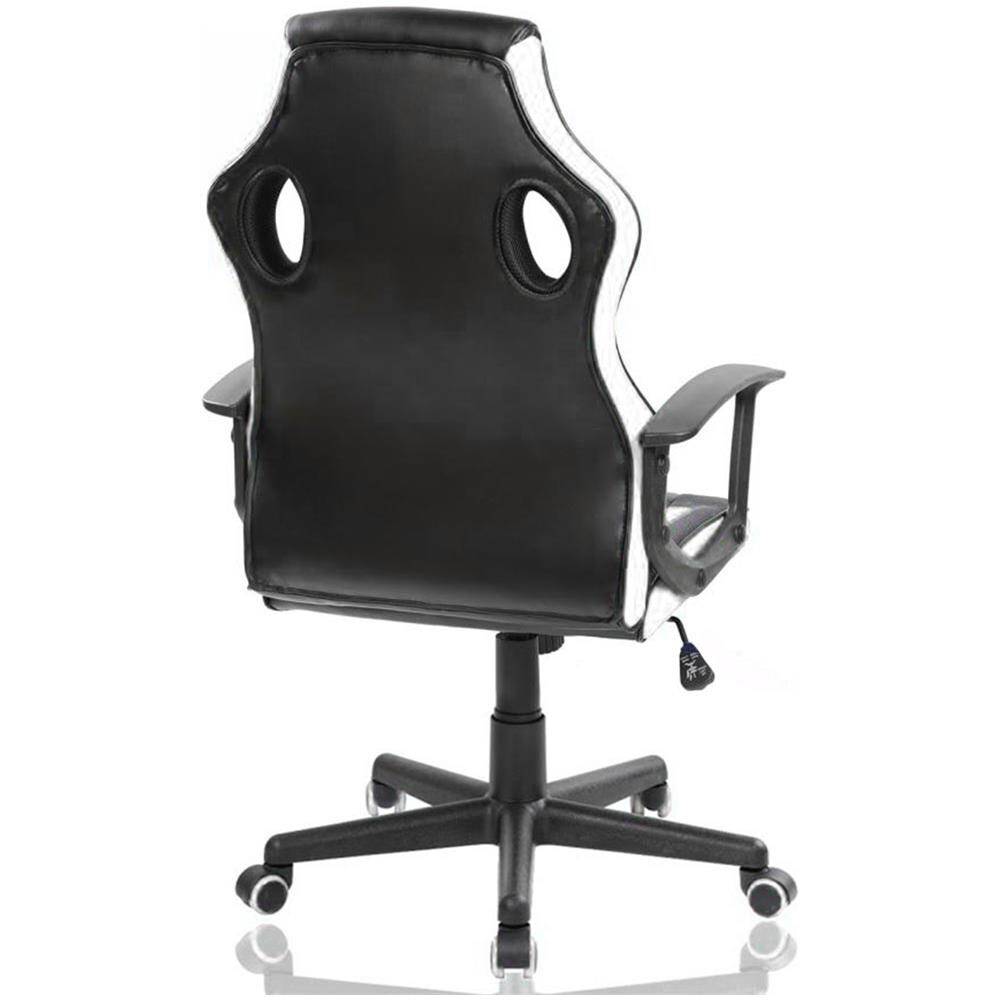 Sedia Poltrona Gaming Scrivania Ufficio Regolabile Girevole Direzionale Bianco - Foto 2