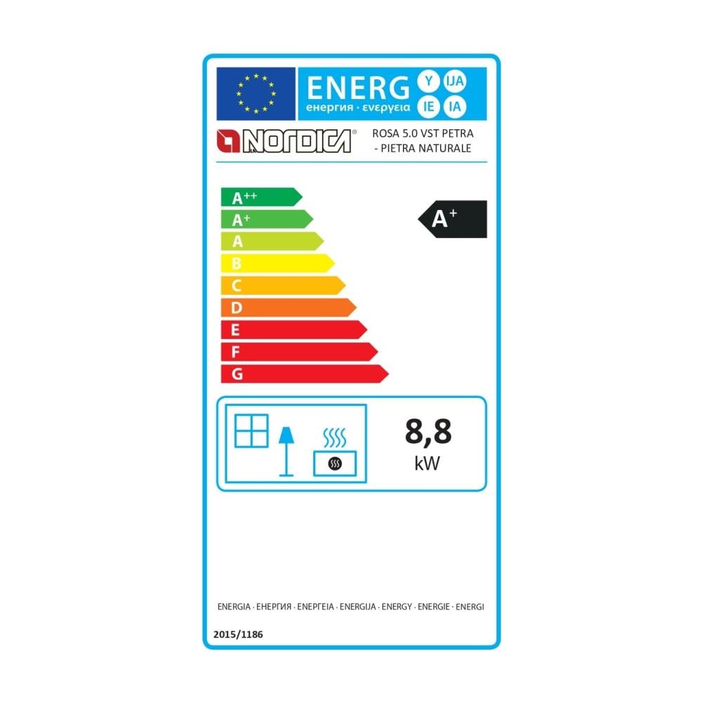 Cucina a Legna ROSA 5.0 VST Potenza Termica Nominale 8,8 kW 252 m³ Riscaldabili Colore Ppietra Naturale - Foto 2