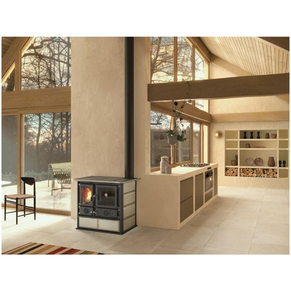 Cucina a Legna ROSA 5.0 VST Potenza Termica Nominale 8,8 kW 252 m³ Riscaldabili Colore Ppietra Naturale - Foto 4
