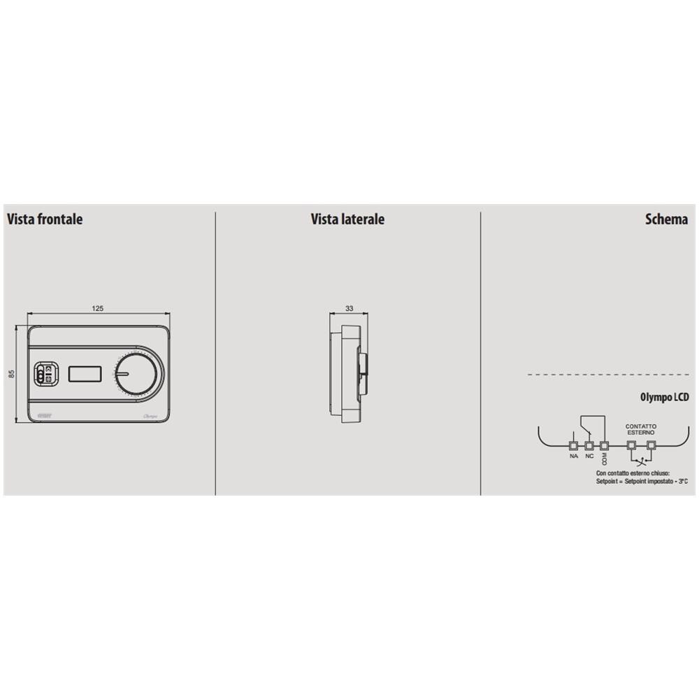 Termostato da parete OLYMPO NERO LCD - Foto 2
