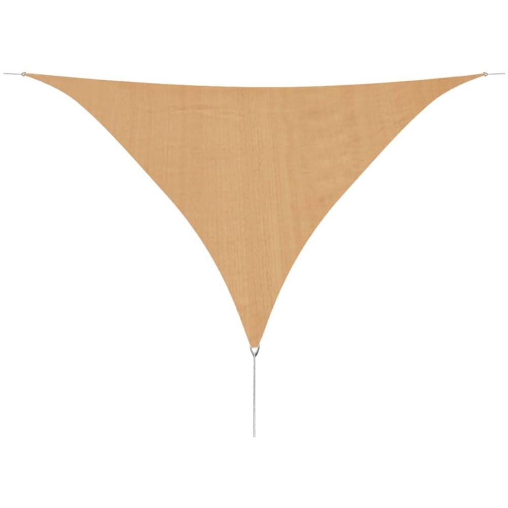 Parasole A Vela Hdpe Triangolare 3,6x3,6x3,6 M Beige - Foto 1
