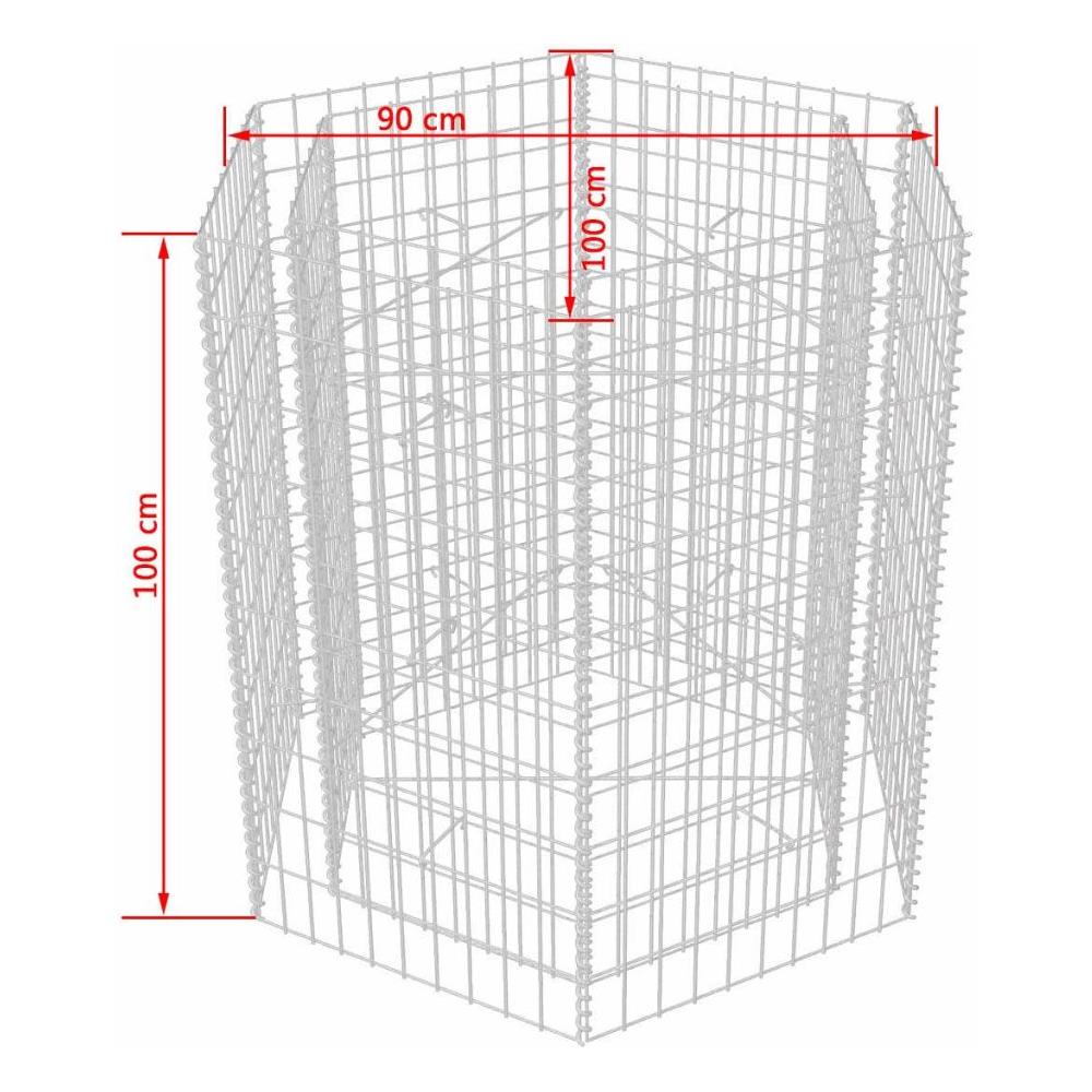Gabbione Fioriera Esagonale 100x90x100 Cm - Foto 5