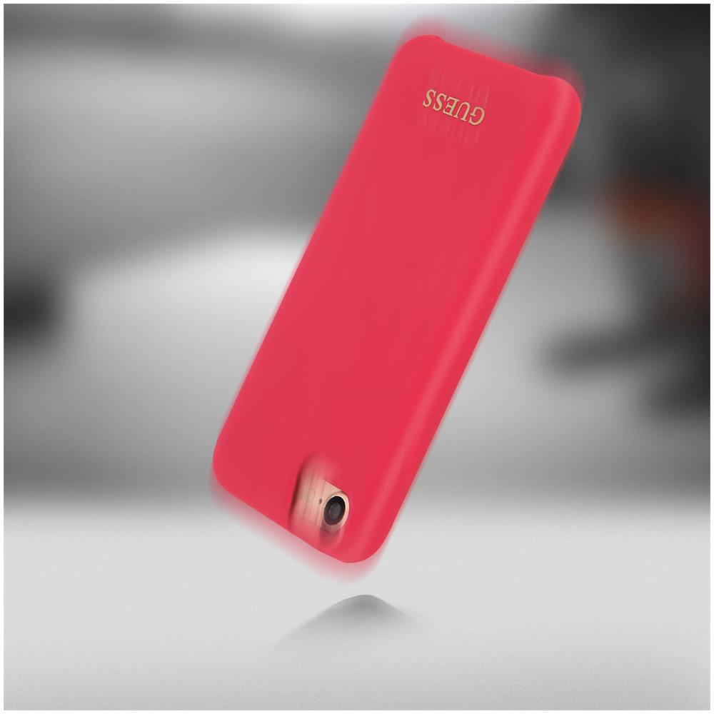 Cover Iphone 7 / 8 Silicone Soft-touch Guess Effetto Velluto - Rosso - Foto 5