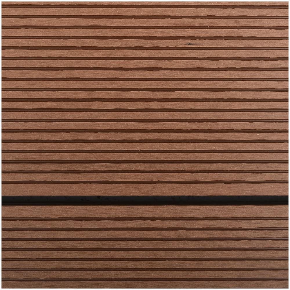 Piatto Doccia Da Esterni In Acciaio Inox Wpc 110x62 Cm Marrone - Foto 2