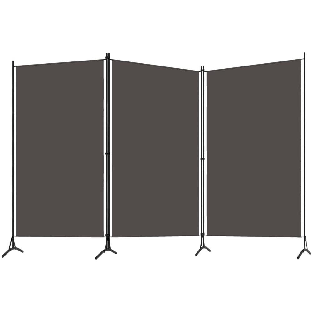 Paravento A 3 Pannelli Antracite 260x180 Cm - Foto 2