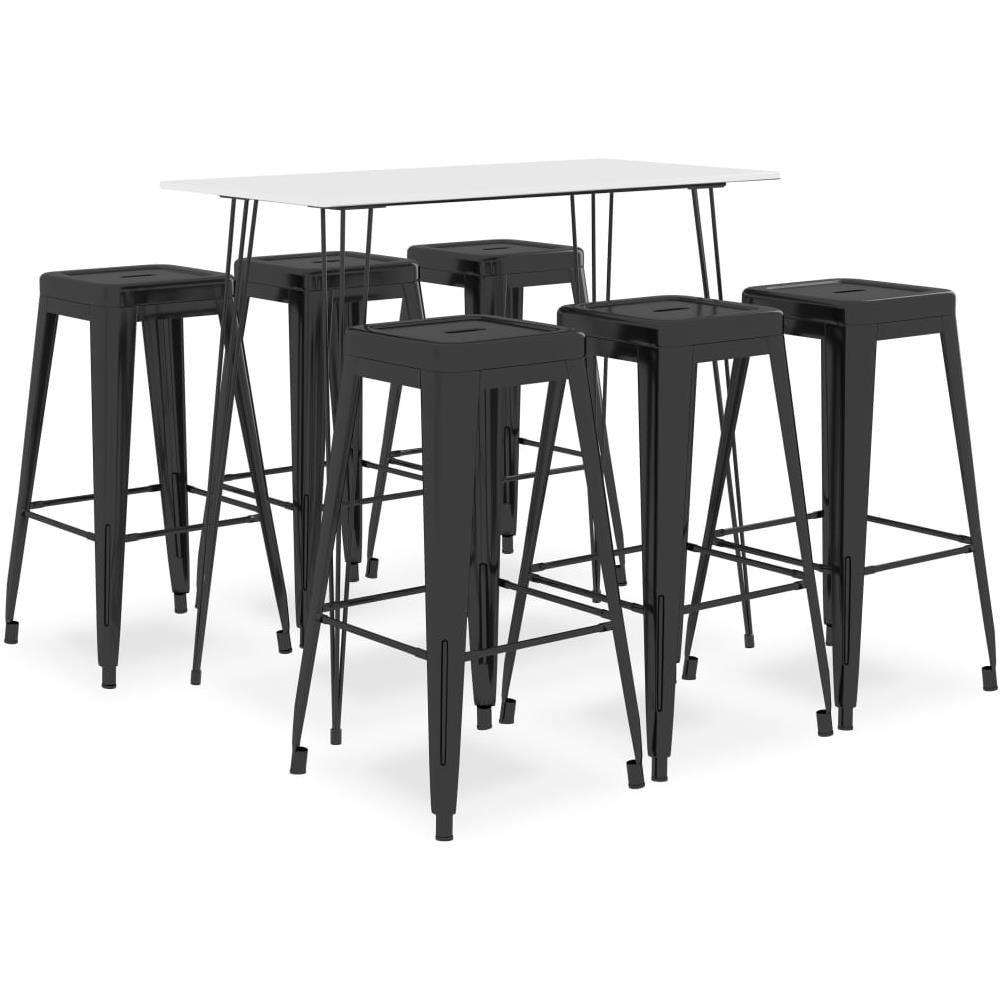 Set da Bar 7 pz Bianco e Nero - Foto 1