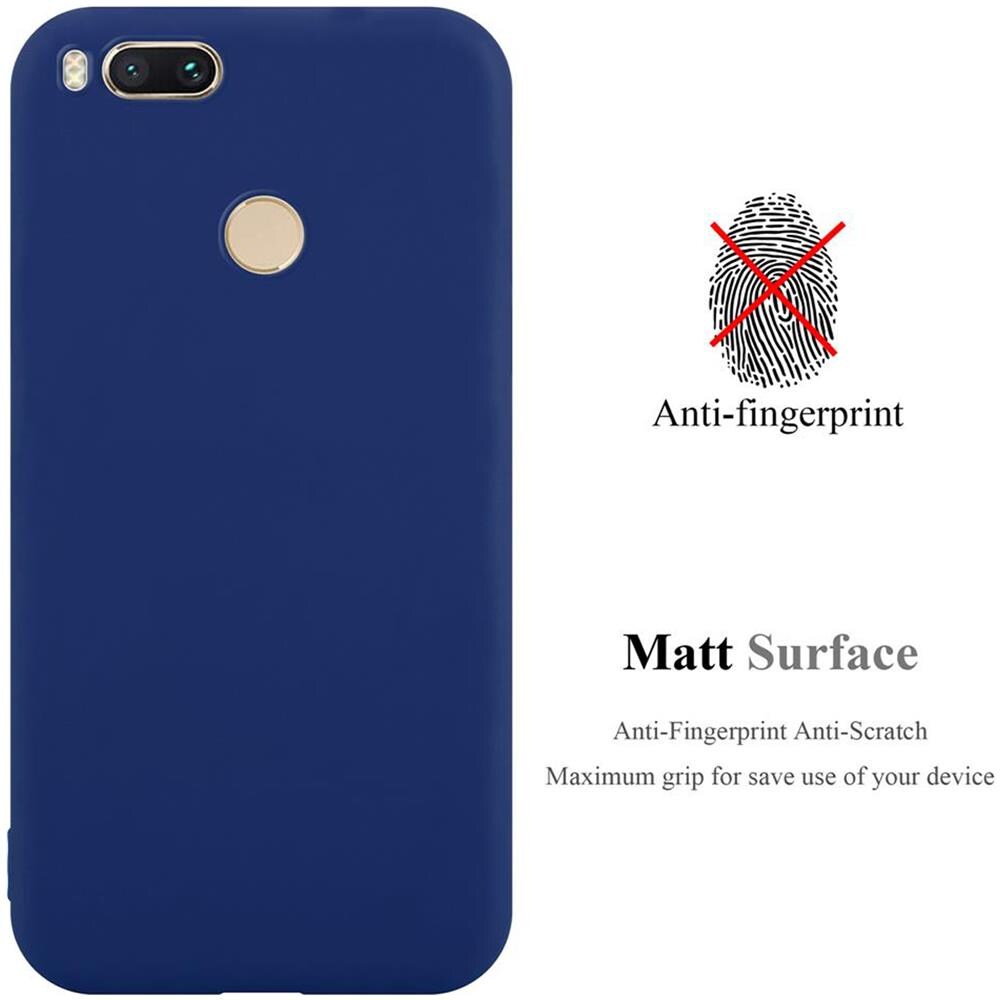 Custodia Compatibile Con Xiaomi 5x / A1 In Candy Blu Scuro - Coperchio Protettivo In Silicone Tpu Flessibile - Foto 2