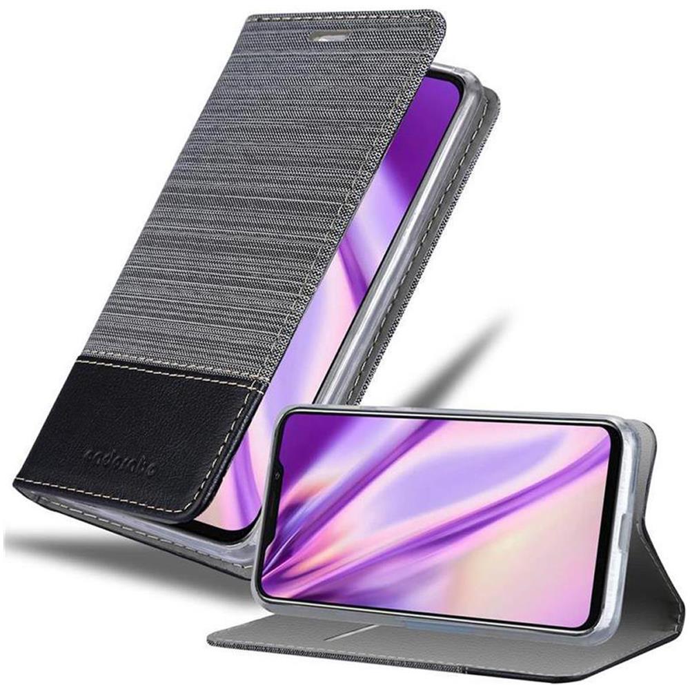 Cadorabo Custodia Compatibile Con Meizu X8 In Grigio Nero - Coperchio Protettiva Con Chiusura Magnetica, Funzione Stand E Tasca Per Le Carte - Foto 1