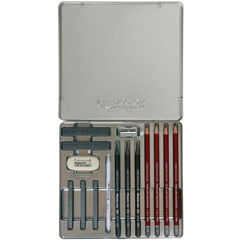 Cretacolor Fine Arts Box 15 Pezzi Grafite - Silver Box - Foto 1