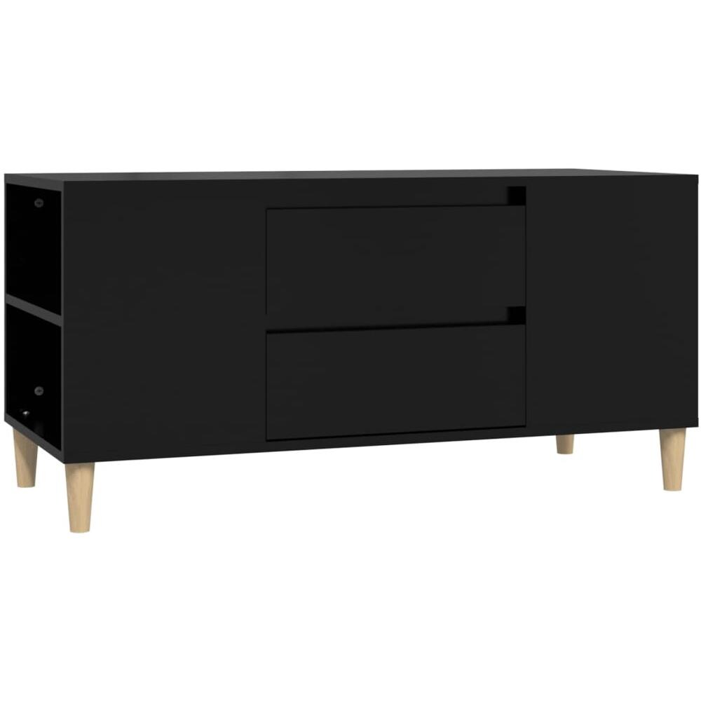 Mobile Porta Tv Nero 102x44,5x50 Cm In Legno Multistrato - Foto 2