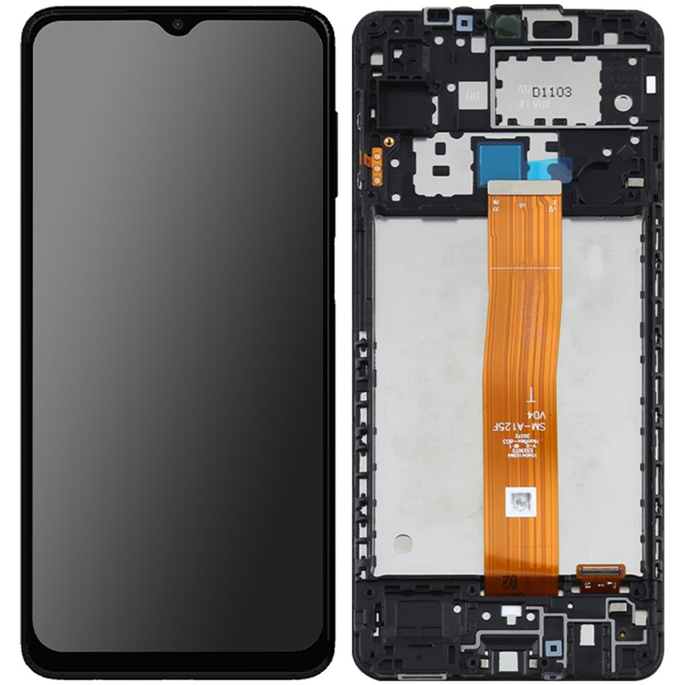 Blocco Completo Galaxy A12 Touchscreen + Frame Originale Nero - Foto 2
